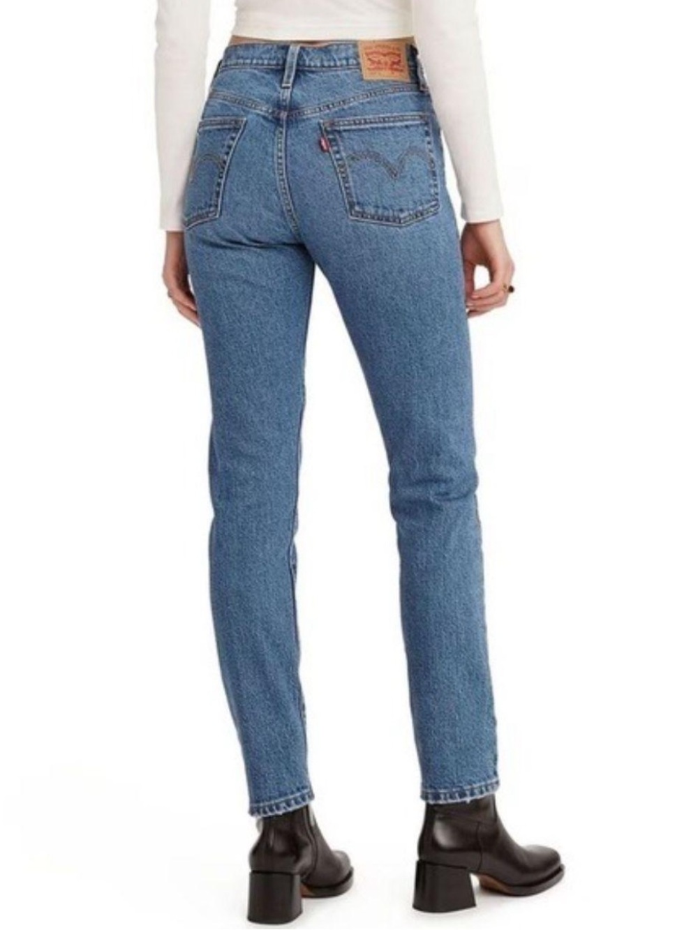 Levi's 501 S Skinny Premium Medium Blue Denim Jeans Size 28 6